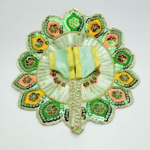 Green Embroidery Dress for Laddu Gopal Ji