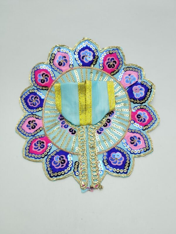 Blue Embroidery Dress for Laddu Gopal Ji