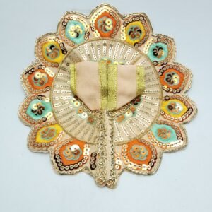 Orange Embroidery Dress for Laddu Gopal Ji