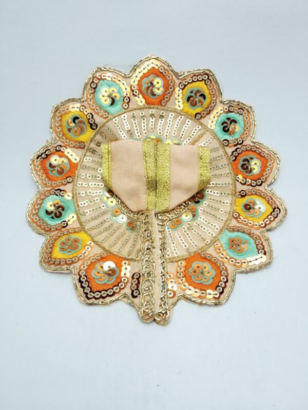 Orange Embroidery Dress for Laddu Gopal Ji